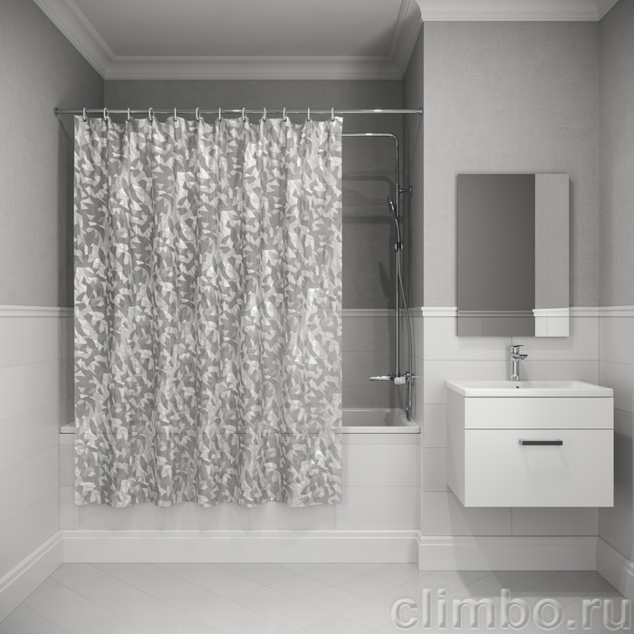 Штора для ванной, 200x180 см, 3D, PEVA, IDDIS, P02PV18i11 — фото товара
