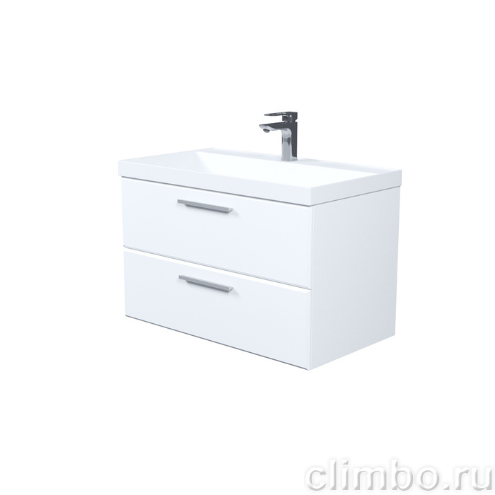 Тумба с умывальником, подвесная, 80 см, белый, Слайд Икс (Slide X), IDDIS, SLX80W0i95K подходит умыв. 4518000i28 — фото, детали конструкции