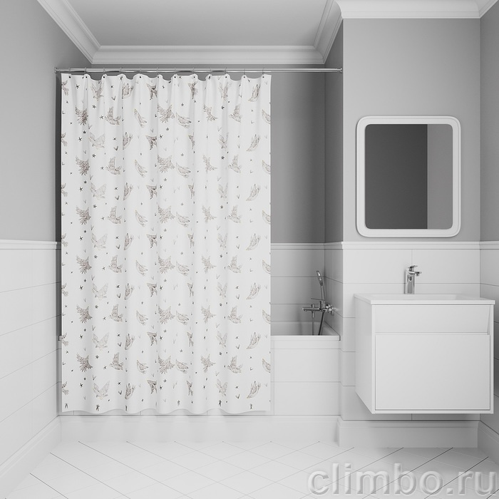 Штора для ванной, 200x180 см, Полиэстер, IDDIS, BP04P18i11 — фото товара
