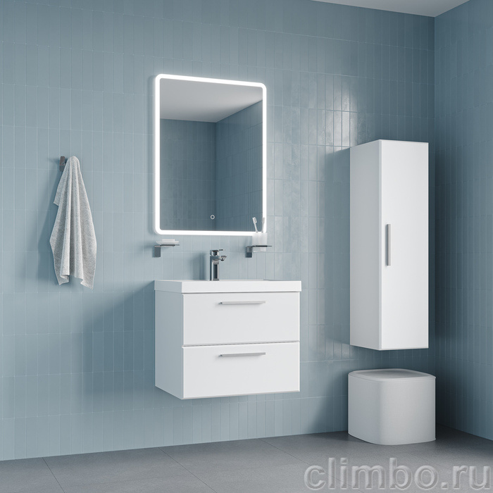 Тумба с умывальником, подвесная, 60 см, белый, Слайд Икс (Slide X), IDDIS, SLX60W0i95K подходит умыв. 4516000i28 — фото, детали конструкции