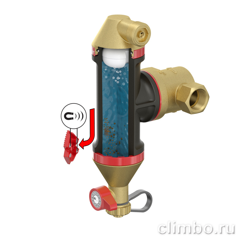 Сепаратор воздуха и шлама Flamcovent Clean Smart 1 1/4" — фото товара