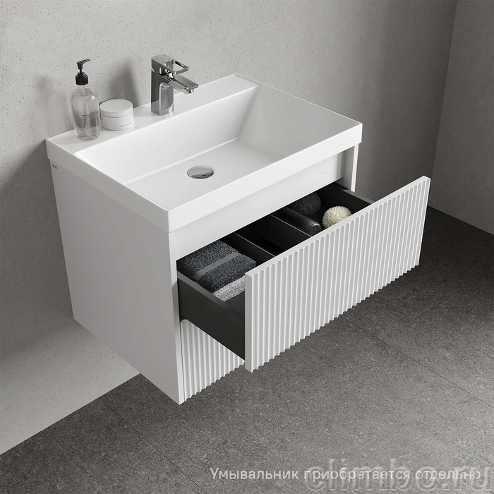 Тумба подвесная, 60 см, белый, Билд (Bild) 2.0, IDDIS, BIL60W1i95 подходит умыв. 4516000i28 — фото, детали конструкции