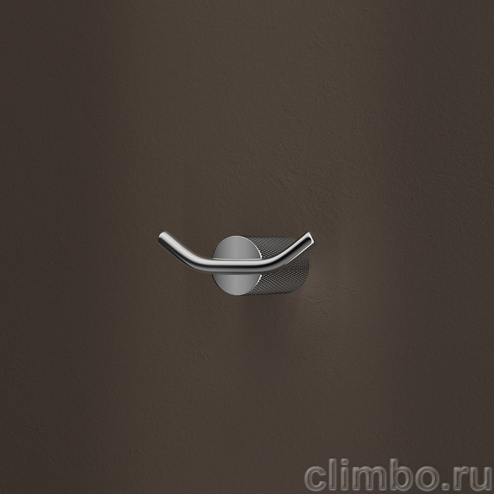 Крючок двойной, нержавеющая сталь, Дюна (Duna), хром глянцевый, IDDIS, DUNSB20i41 — фото, детали конструкции
