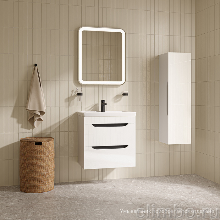 Тумба подвесная, 60 см, белый, Рэй (Ray), IDDIS, RAY60W0i95 подходит умыв. 4076000i28 — фото, детали конструкции