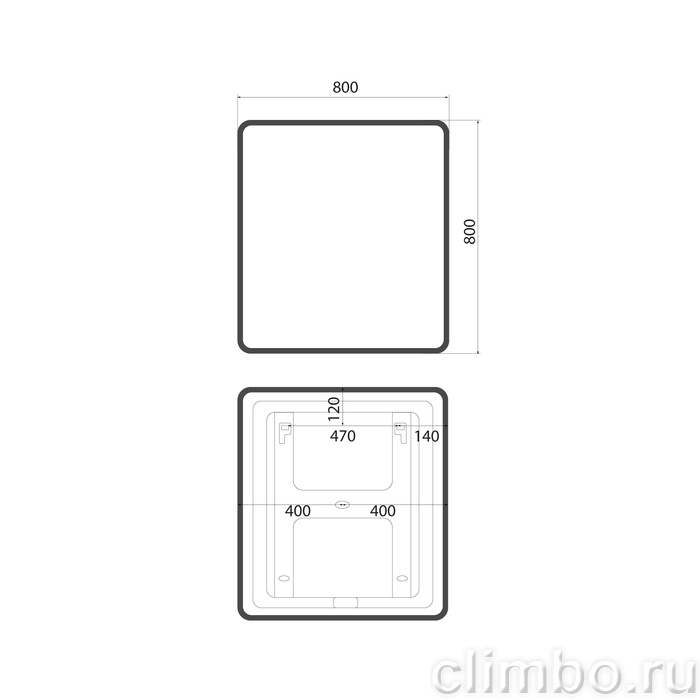 Зеркало с подсветкой, 80 см, Клауд Икс (Cloud X), IDDIS, CLX8000i98 — фото, детали конструкции
