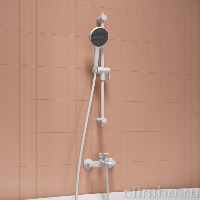 Шланг для душа, белый матовый, силиконовый, 1,5м, Оптима Хоум (Optima Home), IDDIS, OPH15WLi19 — фото, детали конструкции