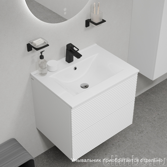 Тумба подвесная, 60 см, белый, Билд (Bild), IDDIS, BIL60W0i95 подходит умыв. 0136000i28 — фото, детали конструкции