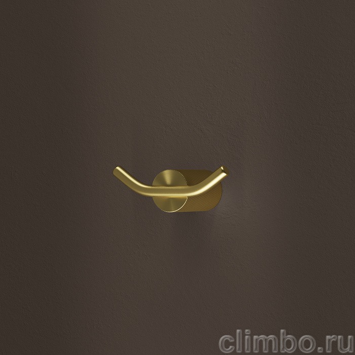 Крючок двойной, нержавеющая сталь, Дюна (Duna), золото матовое, IDDIS, DUNMG20i41 — фото, детали конструкции