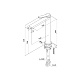 Смеситель для настольного умывальника, матовый графит, Паркер (Parker), IDDIS, PARGM01i01 — фото, детали конструкции