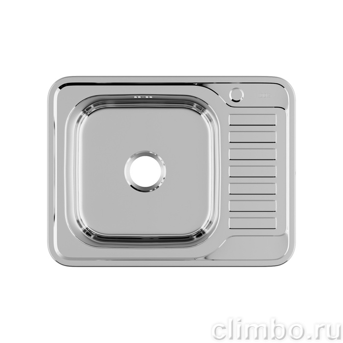 Мойка, нержавеющая сталь, полированная, чаша слева, 650*500, Basic, IDDIS, BAS65PLi77 — фото товара