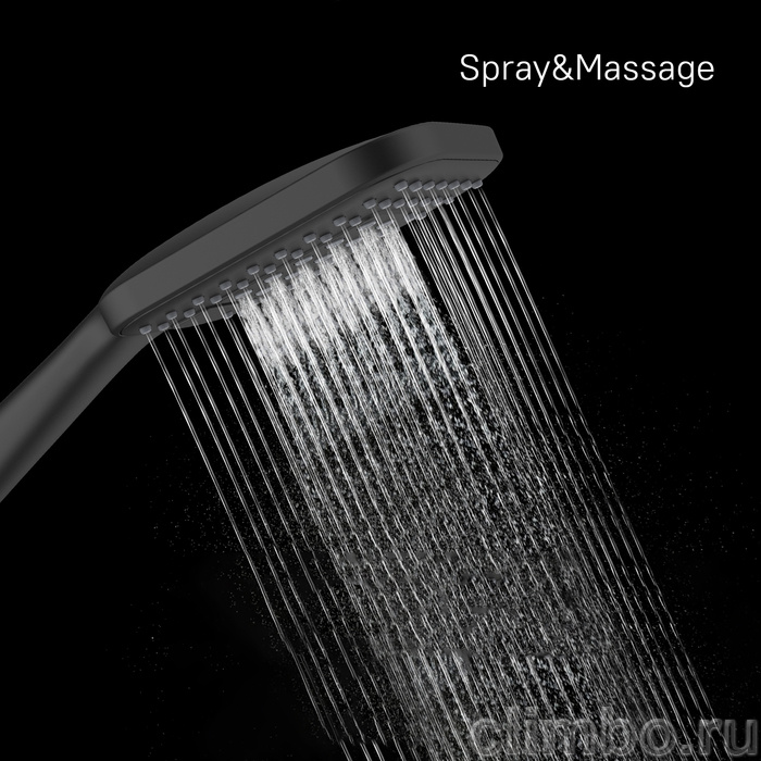 Лейка для душа, черная матовая, 3F, Ideal Spa, Milardo — фото товара