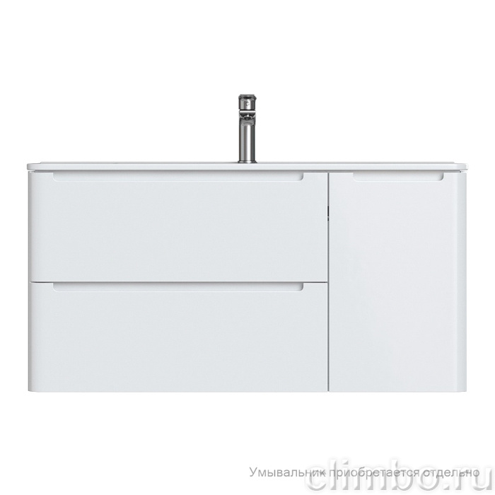 Тумба подвесная, белый, 100 см, Edifice, IDDIS, EDI10W1i95. Подходит умывальник 0101000i28 — фото товара