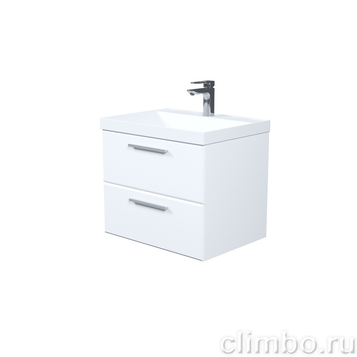Тумба с умывальником, подвесная, 60 см, белый, Слайд Икс (Slide X), IDDIS, SLX60W0i95K подходит умыв. 4516000i28 — фото, детали конструкции