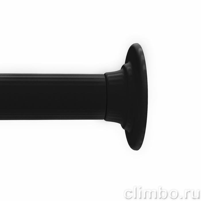 Угловой карниз для ванной комнаты, 90-180 см, черный, IDDIS, 060A200i14 — фото, детали конструкции