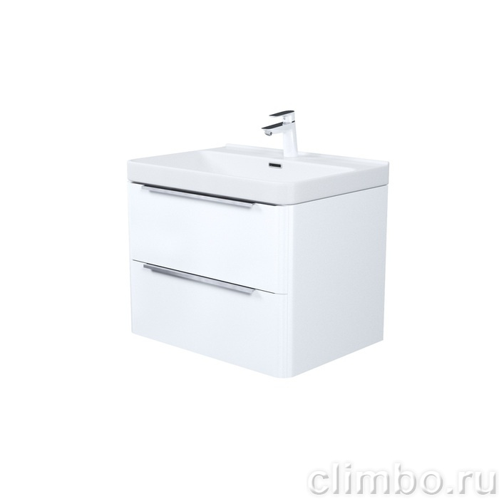 Тумба с умывальником, подвесная, 70 см, белый, Клауд Икс (Cloud X), IDDIS, CLX70W0i95K подходит умыв. 0177000i28 — фото, детали конструкции