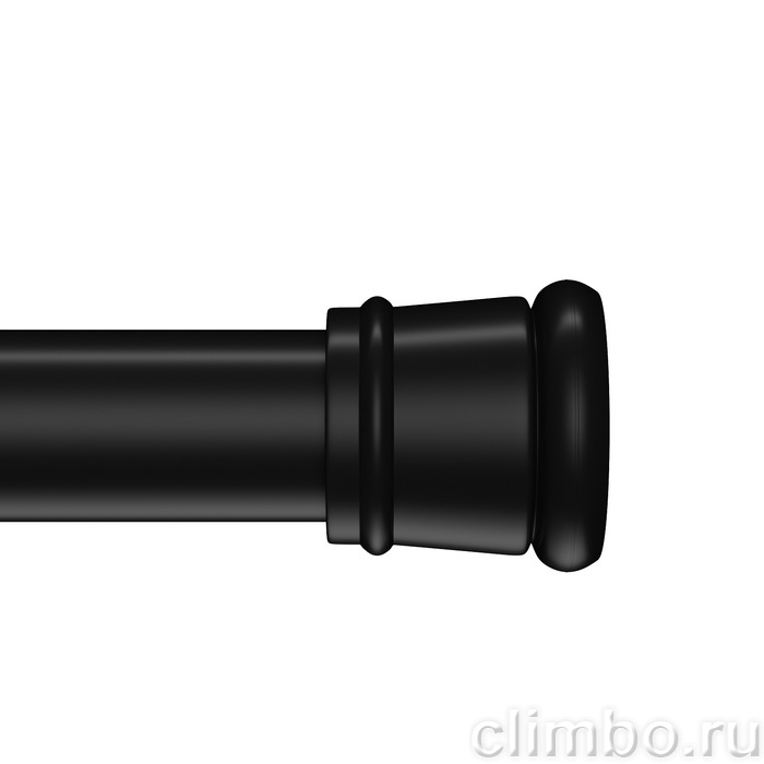 Карниз для ванной комнаты, 110-200 см, черный, IDDIS, SRB0120i14 — фото, детали конструкции