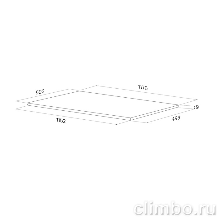 Столешница без отверстий, керамогранит, 120 см, бежевый, Оптима Хоум (Optima Home), IDDIS, OPH12B1i89 — фото, детали конструкции