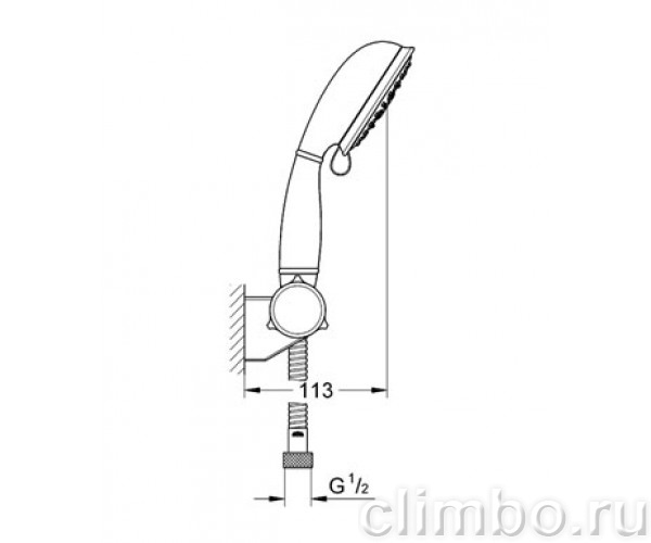 Душевой набор GROHE Tempesta Rustic 4 режима, 27805000 — фото товара