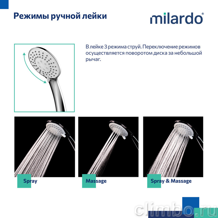 Смеситель для ванны с длинными изливом, глянцевый хром, Demi, Milardo — фото товара