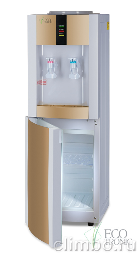 Кулер для воды Ecotronic H1-LCE Gold со шкафчиком — фото товара
