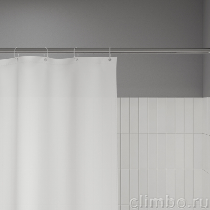 Штора для ванной, 200x240 см, Полиэстер, белый, IDDIS, BL08P24i11 — фото, детали конструкции