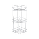 Полка трёхъярусная угловая, проволока стальная, хром, Грид (Grid), Milardo, GRICC3CM44 — фото, детали конструкции