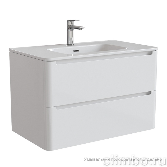 Тумба подвесная, белый, 80 см, Edifice,  IDDIS, EDI80W0i95. Подходит умывальник 0108000i28 — фото товара