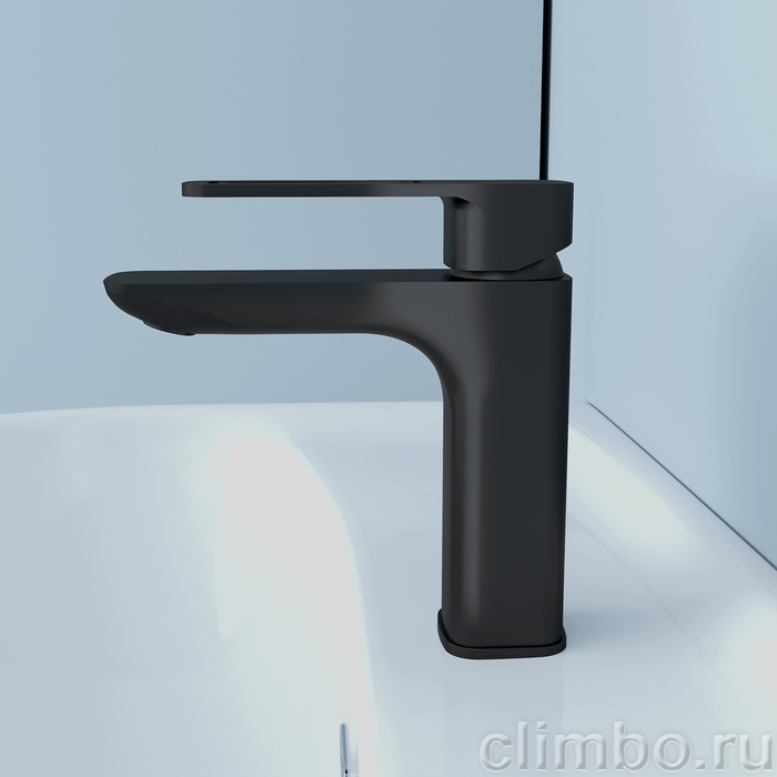 Смеситель для умывальника, черный, Slide, IDDIS, SLIBL00i01 — фото товара