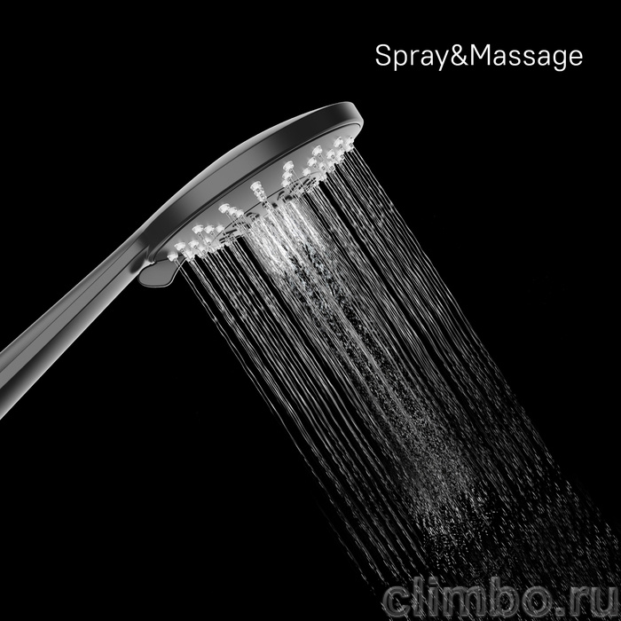 Лейка для душа, черная матовая, 5F, Ideal Spa, Milardo — фото товара