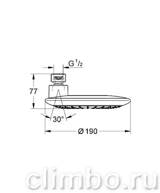 Верхний душ GROHE Rainshower Icon, с ограничением расхода воды, 27373000 — фото товара