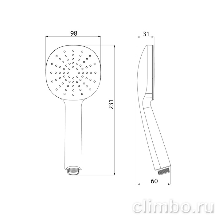 Лейка для душа, белая матовая, Optima Home, IDDIS, OPH1FW9i18 — фото товара