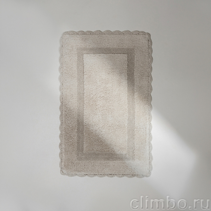 Коврик для ванной комнаты, 50x80, прямоугольный, хлопок, серый, IDDIS, DSQS02Ci12 — фото, детали конструкции