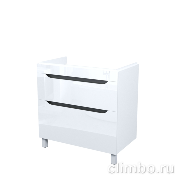 Тумба напольная, 80 см, белый, Рэй (Ray), IDDIS, RAY80WFi95 подходит умыв. 4078000i28 — фото, детали конструкции