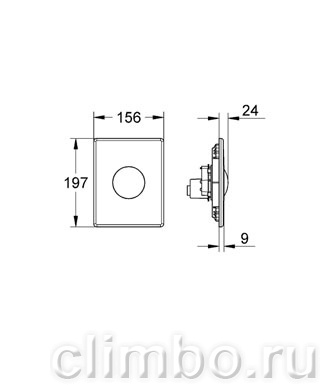 Панель смыва для унитаза GROHE Skate (1 режим смыва), 38573P00 — фото товара