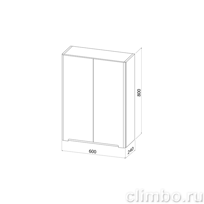 Шкаф подвесной, 60 см, белый, Эдифис (Edifice), IDDIS, EDI60W0i97 — фото, детали конструкции