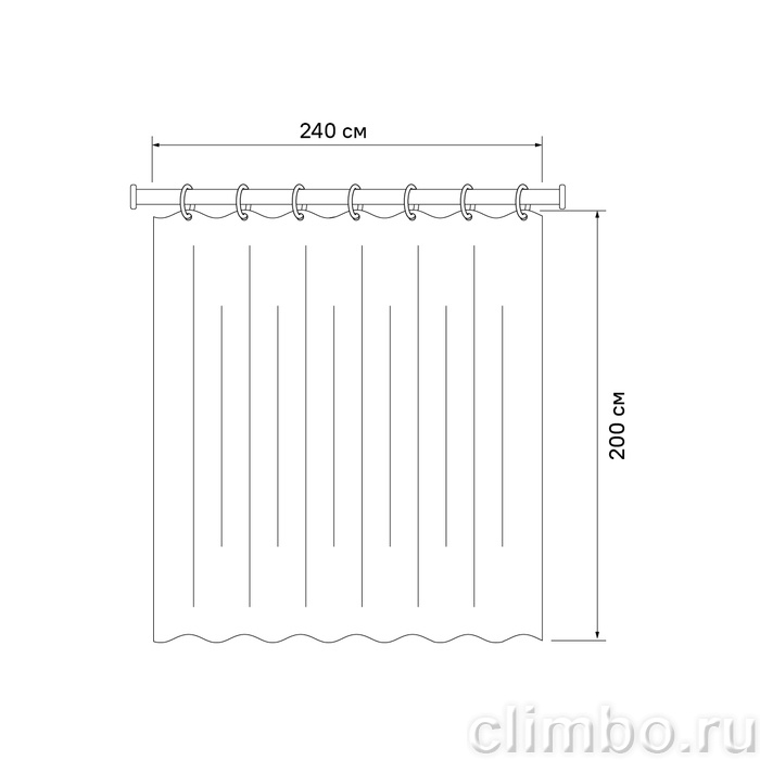 Штора для ванной, 200x240 см, Полиэстер, фиолетовый, IDDIS, BG02P24i11 — фото товара