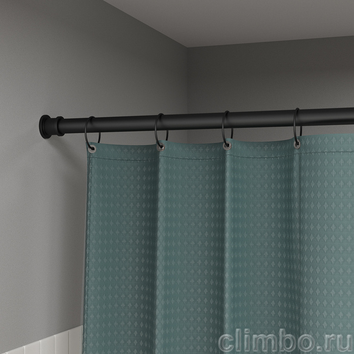 Карниз для ванной комнаты, 110-200 см, черный матовый, Элеганте (Elegante), IDDIS, RSB0120i14 — фото, детали конструкции