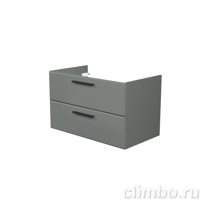 Тумба подвесная, 80 см, серый, Слайд Икс (Slide X), IDDIS, SLX80G0i95 подходит умыв. 4518000i28 — фото, детали конструкции