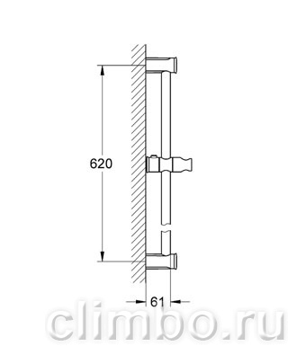 Душевая штанга GROHE Tempesta Rustic 600 мм, 27519000 — фото товара