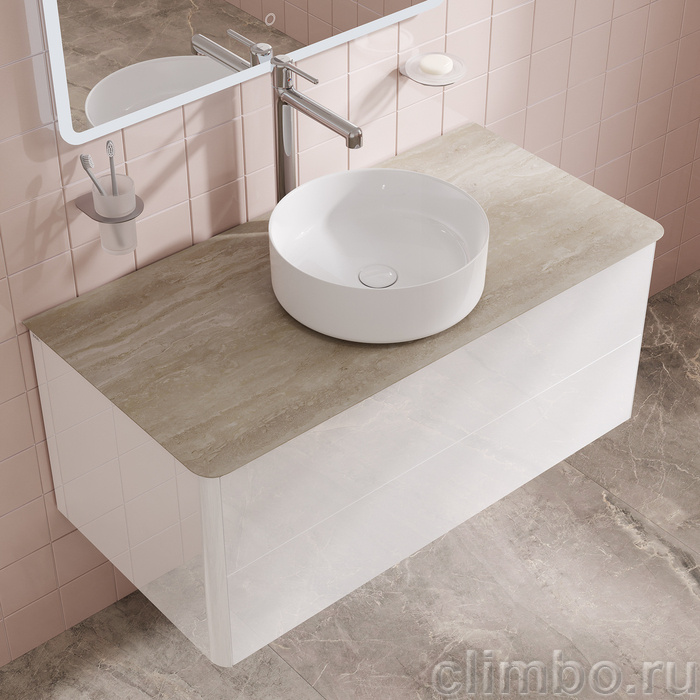 Столешница, керамогранит, 100 см, бежевый, Оптима Хоум (Optima Home), IDDIS, OPH10B0i89 — фото, детали конструкции
