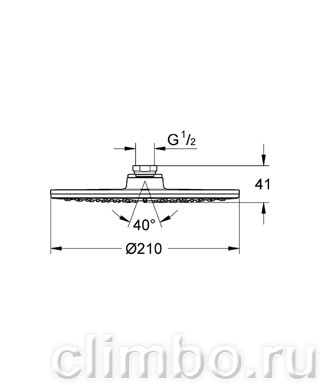 Верхний душ GROHE Ondus, диаметр 210 мм, белая луна, 27287LS0 — фото товара