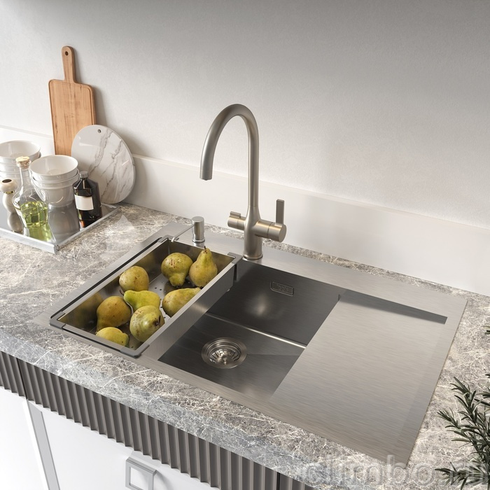 Коландер, нерж. сталь, сатин, 426*231, Китчен Лайн (Kitchen Line), IDDIS, KOL23S0i59 — фото, детали конструкции
