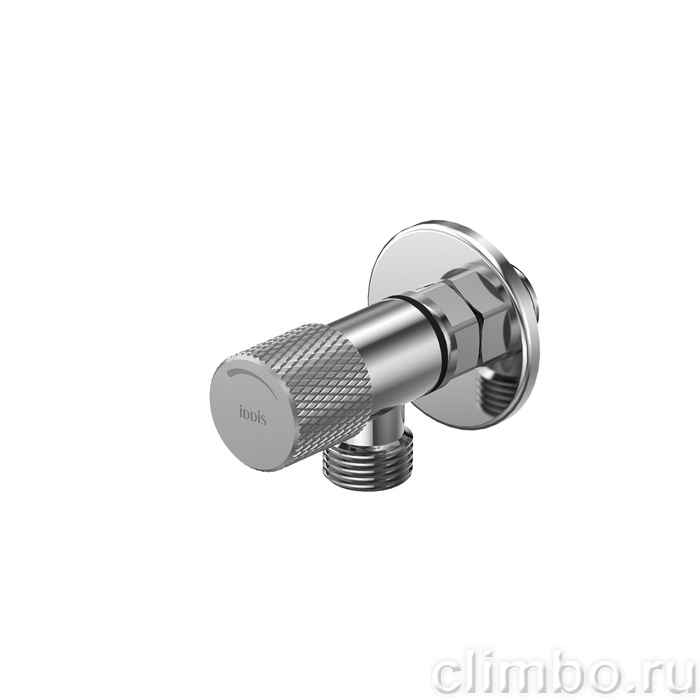 Кран угловой, с отражателем, 1/2; 1/2, кран-букса, латунь, хром, IDDIS, 910B0A6C2SBZ — фото, детали конструкции
