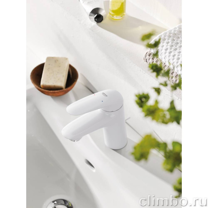 Смеситель для раковины GROHE Eurostyle с донным клапаном, белая луна (23707LS3) — фото товара